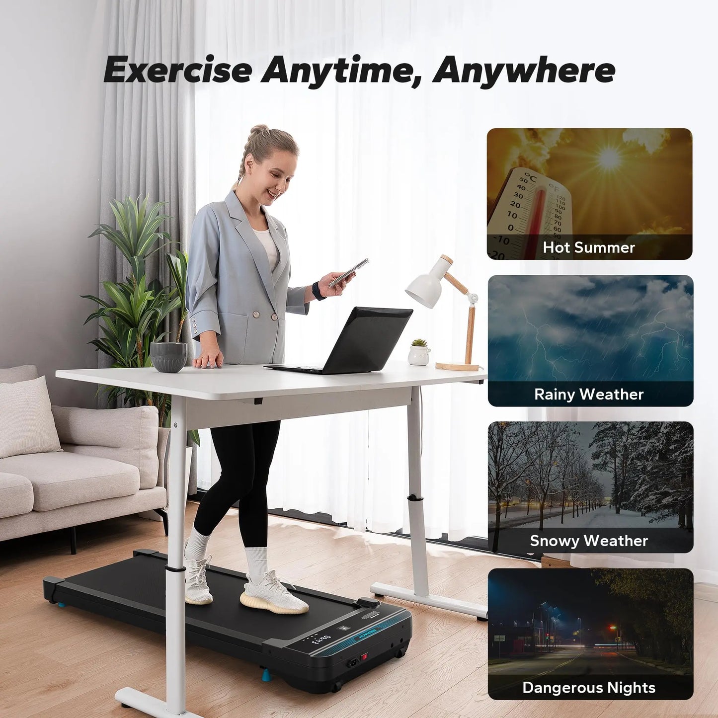 MERACH Portable Under-Desk Mini Treadmill