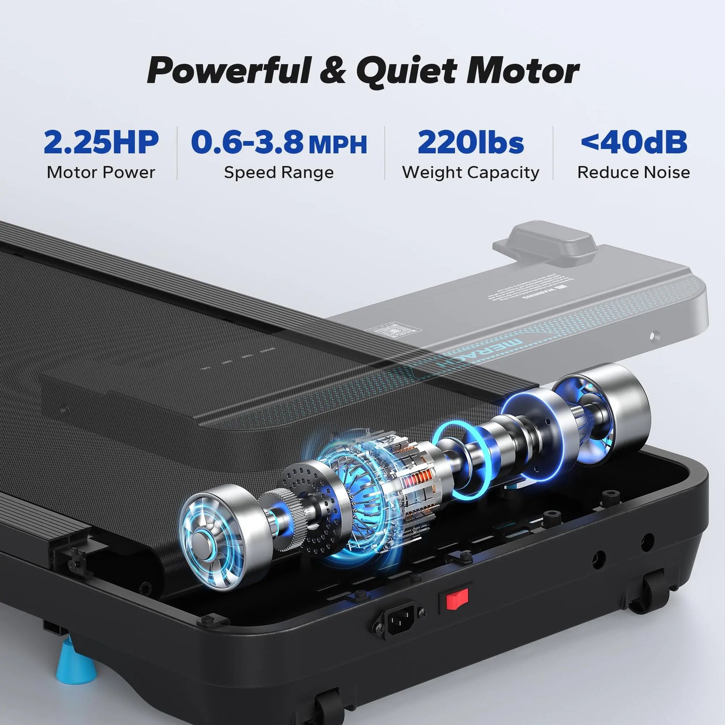 MERACH Portable Under-Desk Mini Treadmill