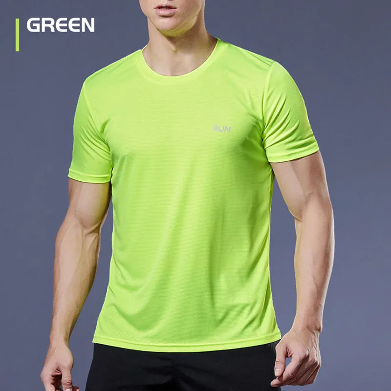 Men’s Multicolor Sports T-Shirt – Quick-Dry Gym Wear