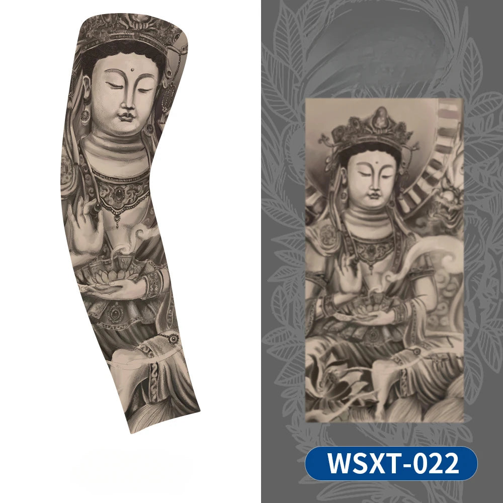 Tattoo Print UV Protection Arm Sleeves – Cooling & Quick-Dry (Unisex)