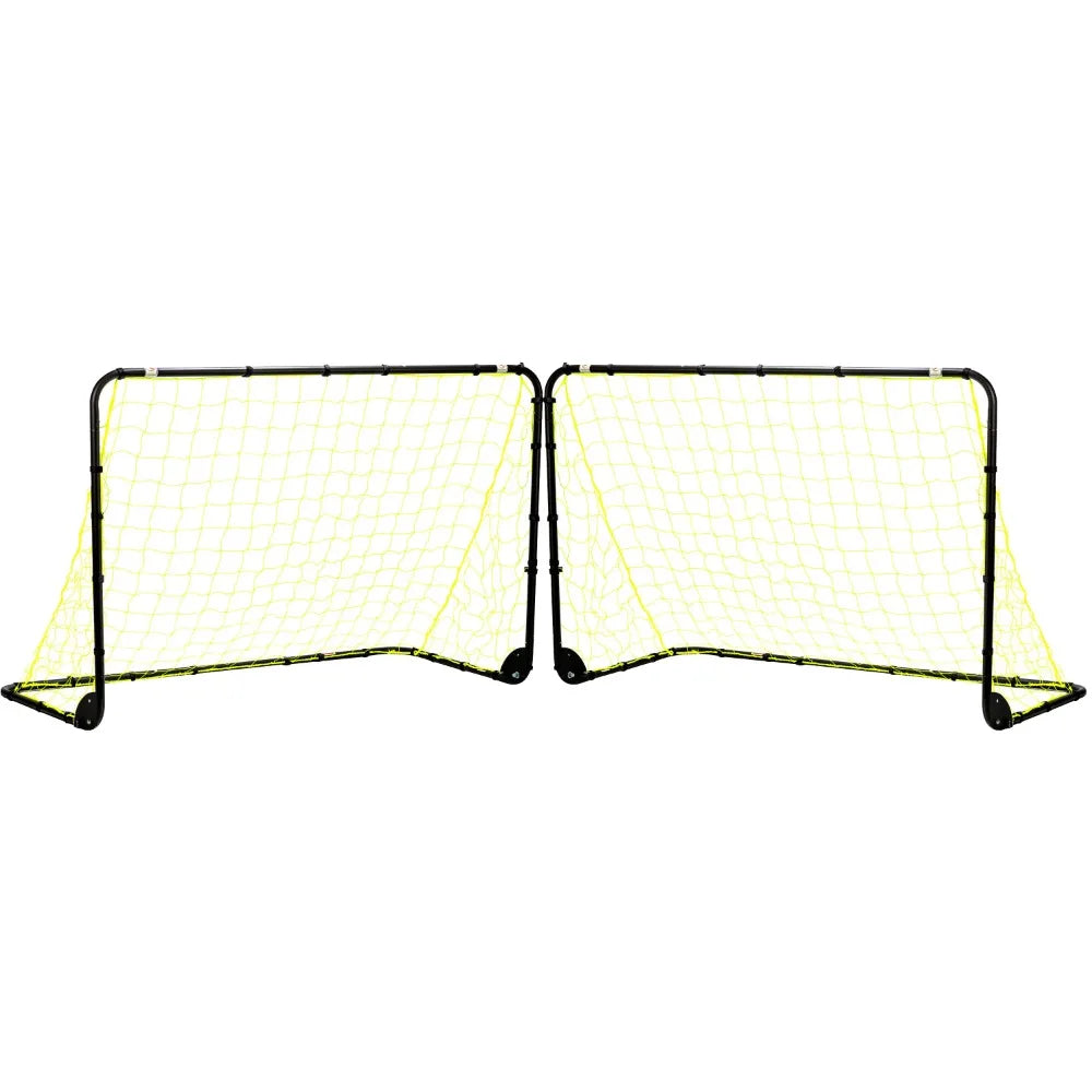 Sports 6' x 4' Black Folding Goal Value Bundle (Set of 2)