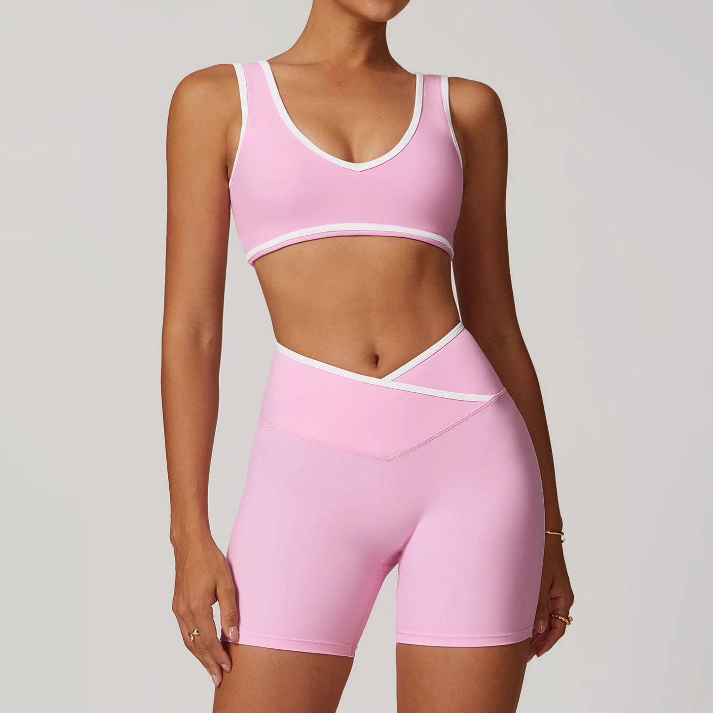 2-Piece Women’s Nude-Feel Yoga Set – Sport Bra & Leggings