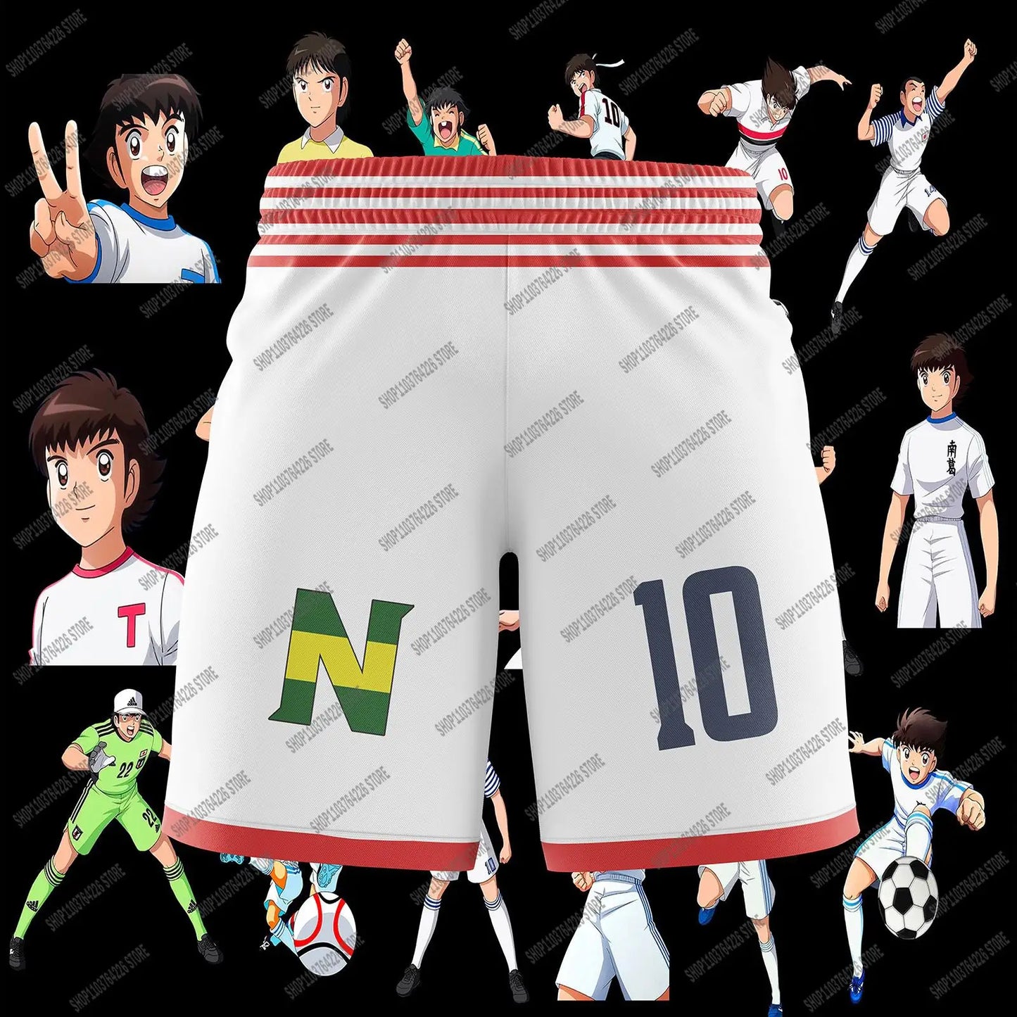 Captain Tsubasa Football Team Beach Pants