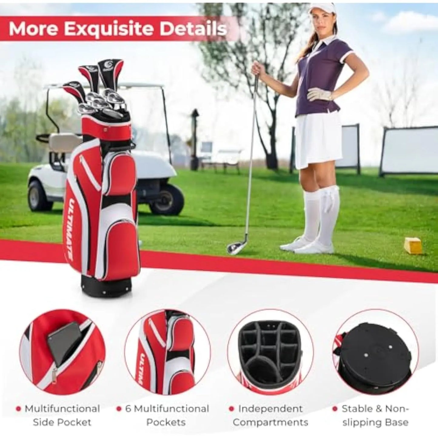 Women’s 9/10/11-Piece Right-Handed Golf Club Set with 460cc Driver