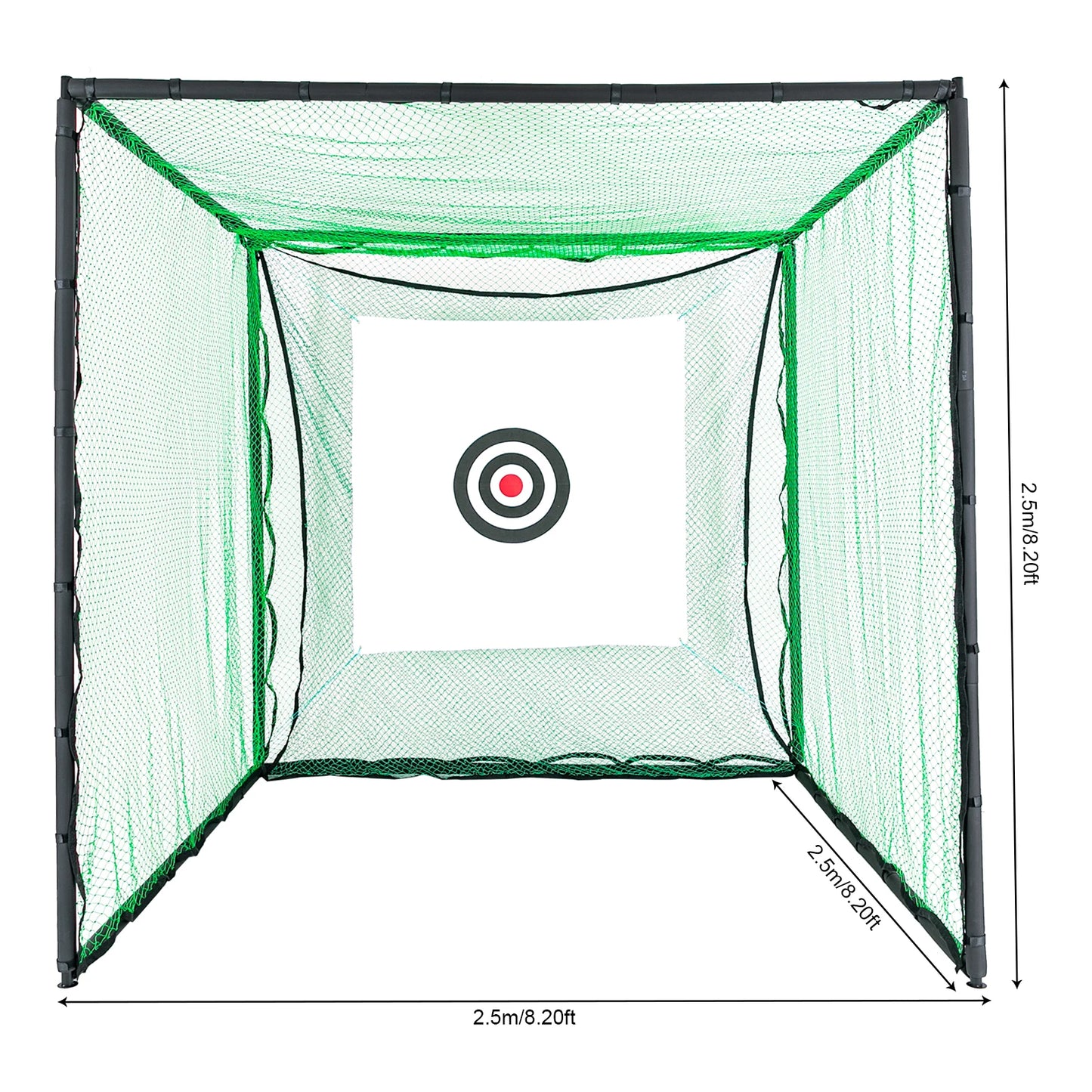 2.5M Golf Practice Net with Hitting Mat & Chipping Cage