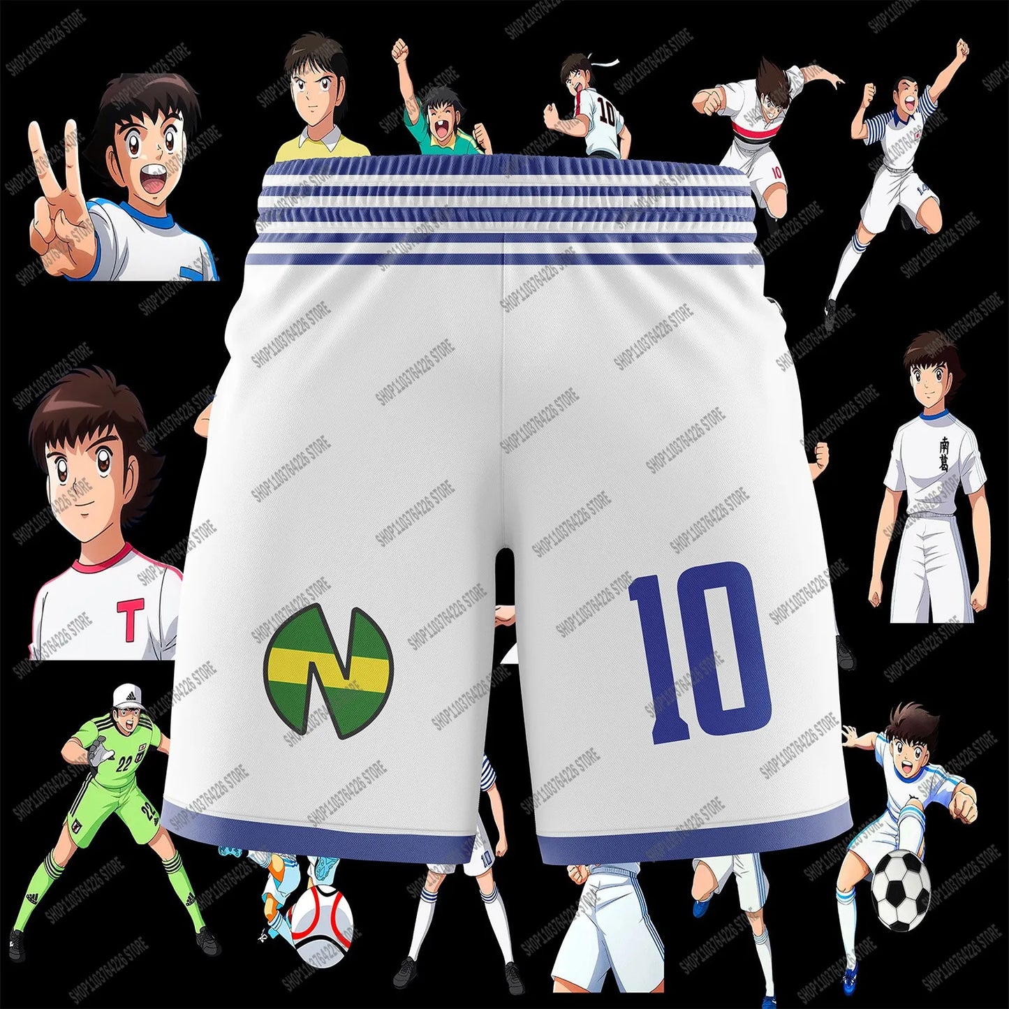 Captain Tsubasa Football Team Beach Pants