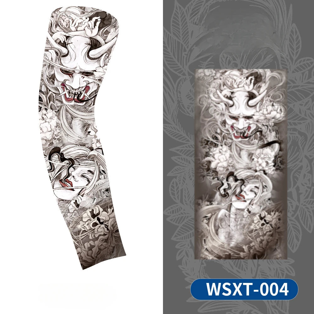 Tattoo Print UV Protection Arm Sleeves – Cooling & Quick-Dry (Unisex)