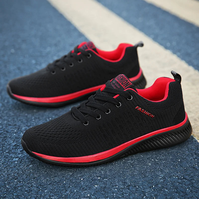 Men’s Lightweight Running Sneakers – Breathable Lace-Up (Size 46+)