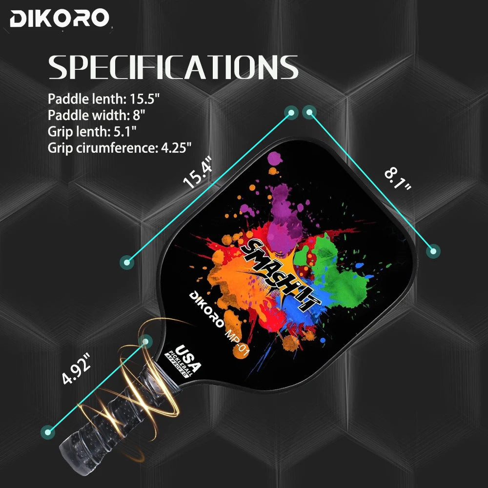 DIKORO Pickleball Paddle Set with 4 Balls
