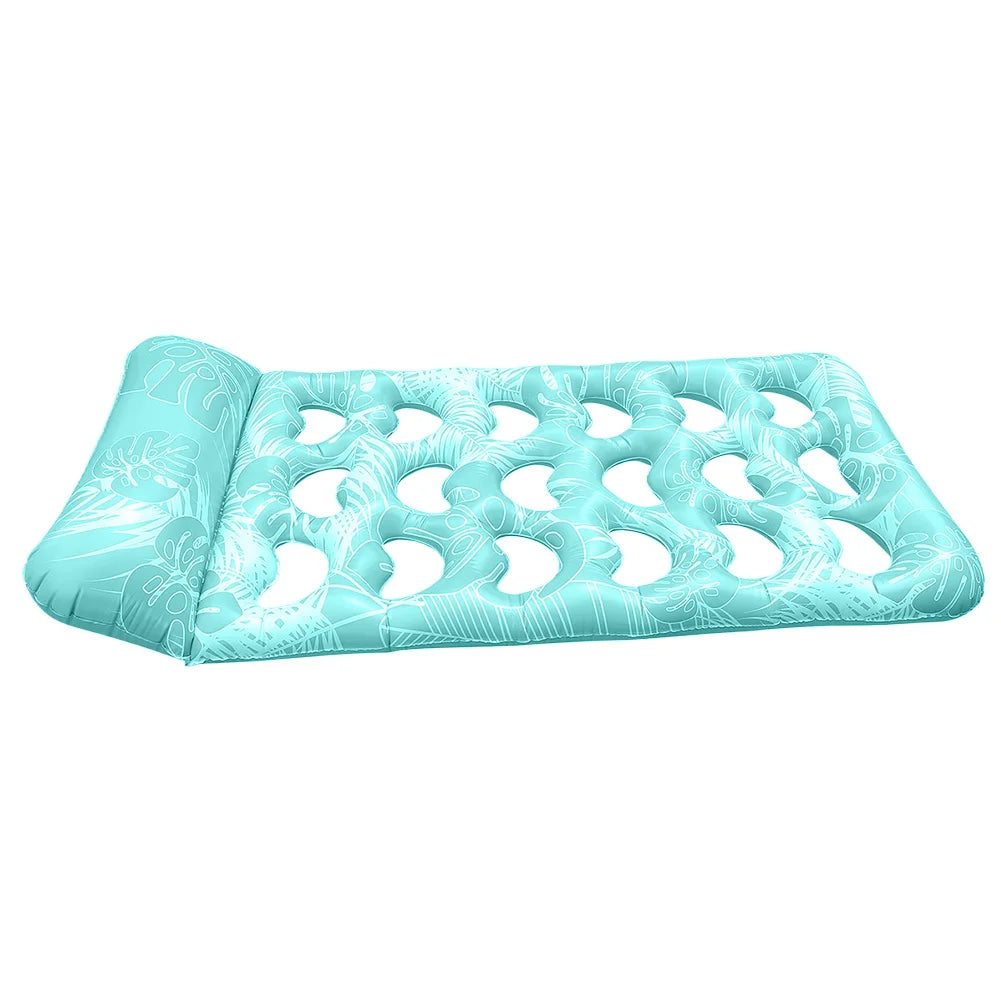 Inflatable Pool Float Lounger with Headrest