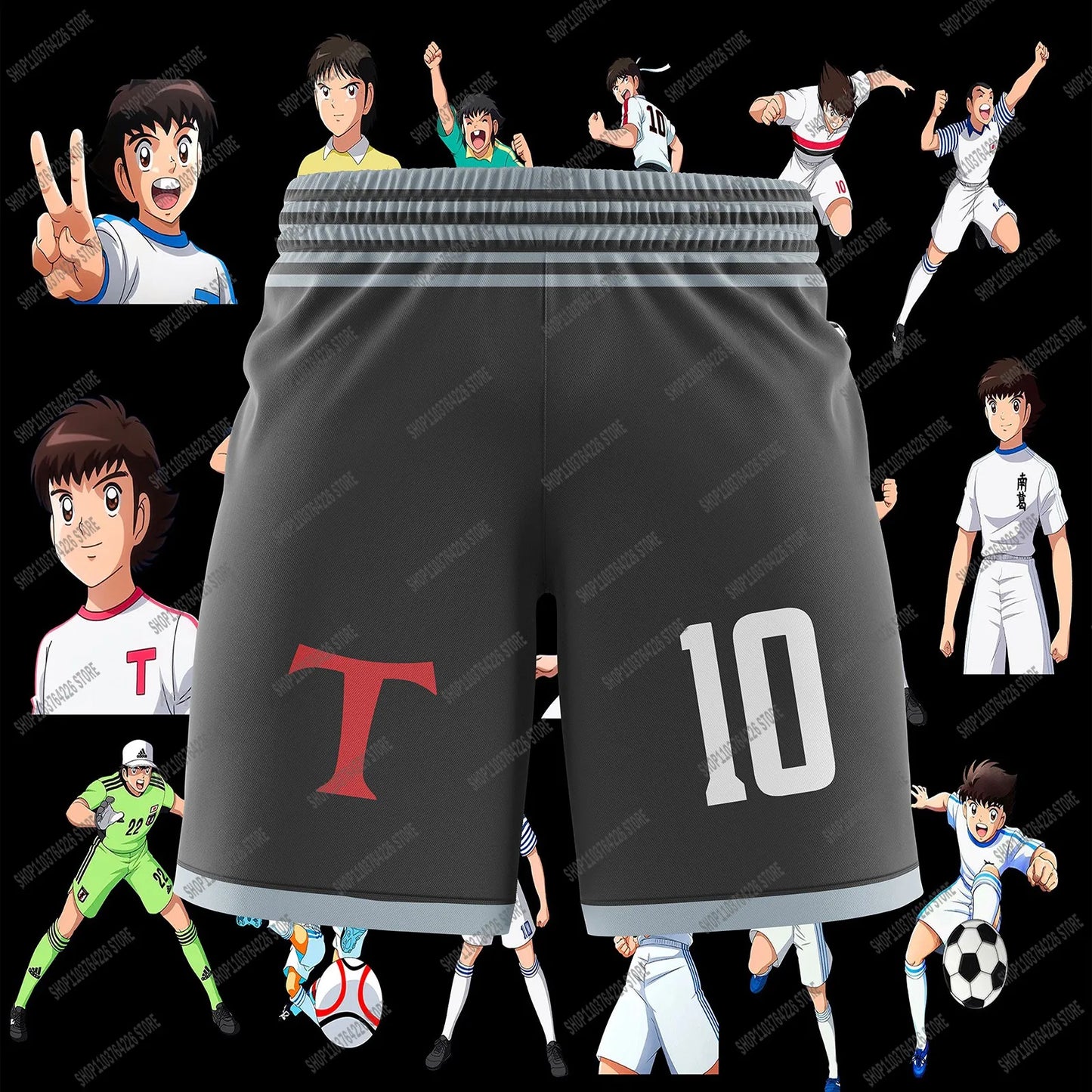 Captain Tsubasa Football Team Beach Pants