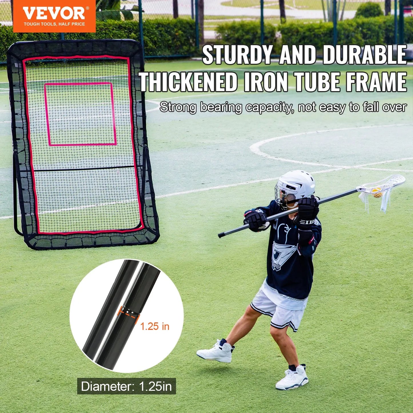 VEVOR 4x7 ft Multi-Sport Rebounder Net with Adjustable Angles