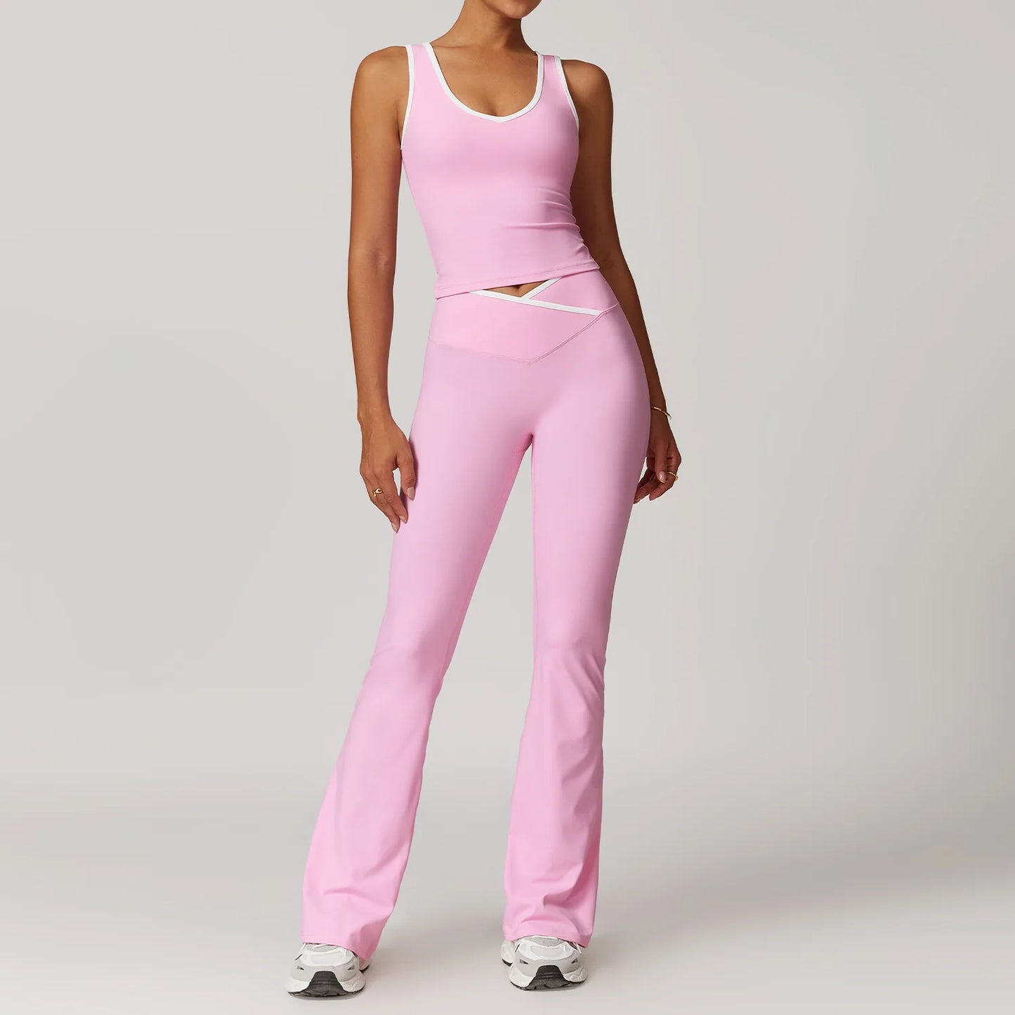2-Piece Women’s Nude-Feel Yoga Set – Sport Bra & Leggings