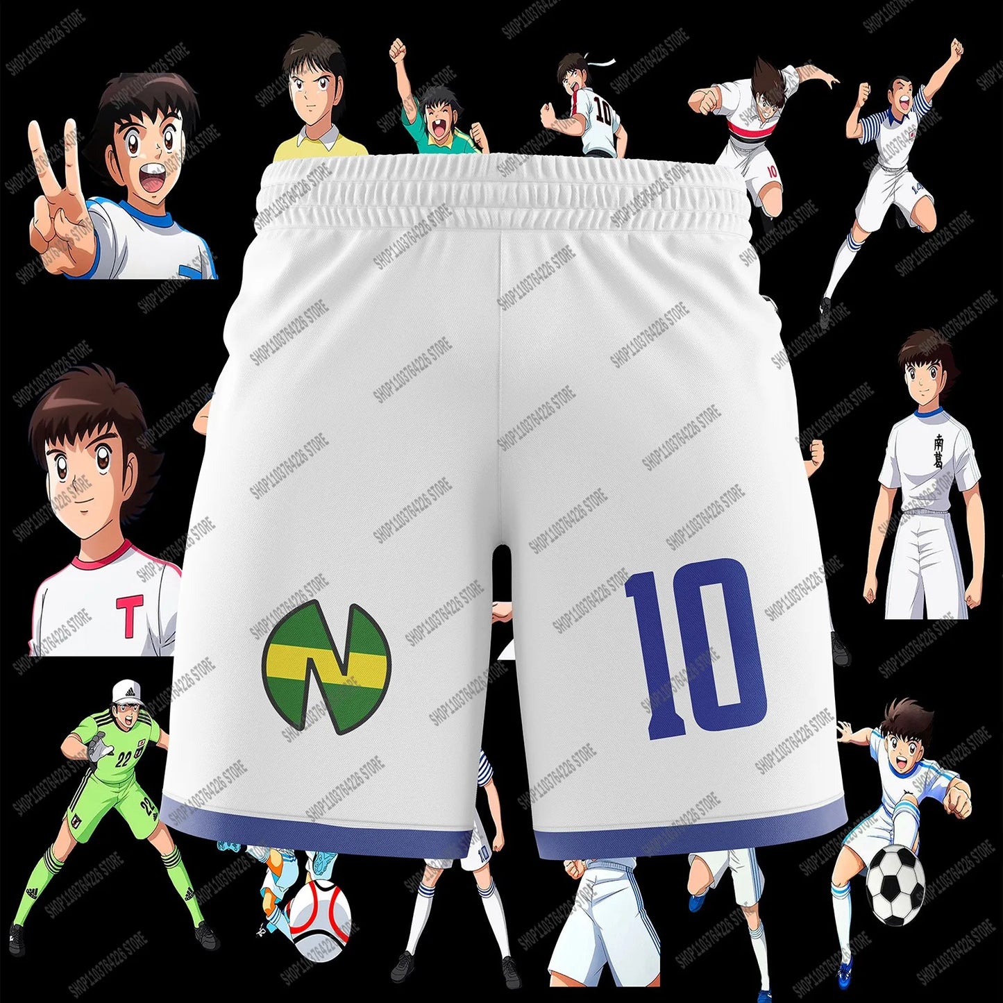 Captain Tsubasa Football Team Beach Pants