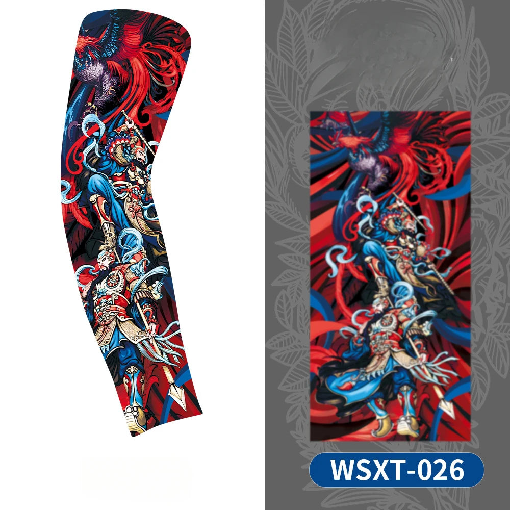 Tattoo Print UV Protection Arm Sleeves – Cooling & Quick-Dry (Unisex)
