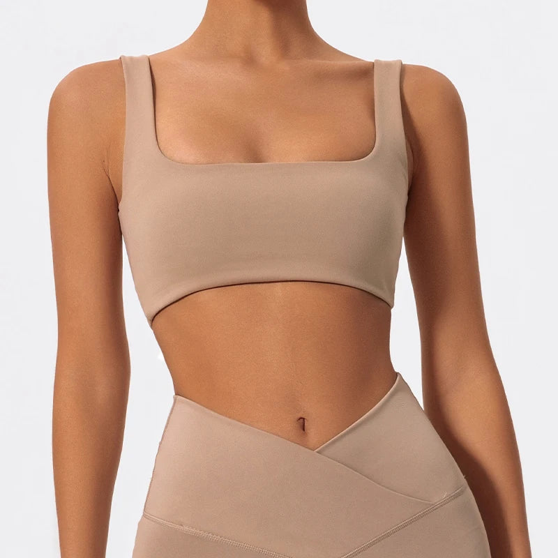 Ctenkevet Women's Shockproof Backless Sports Bra