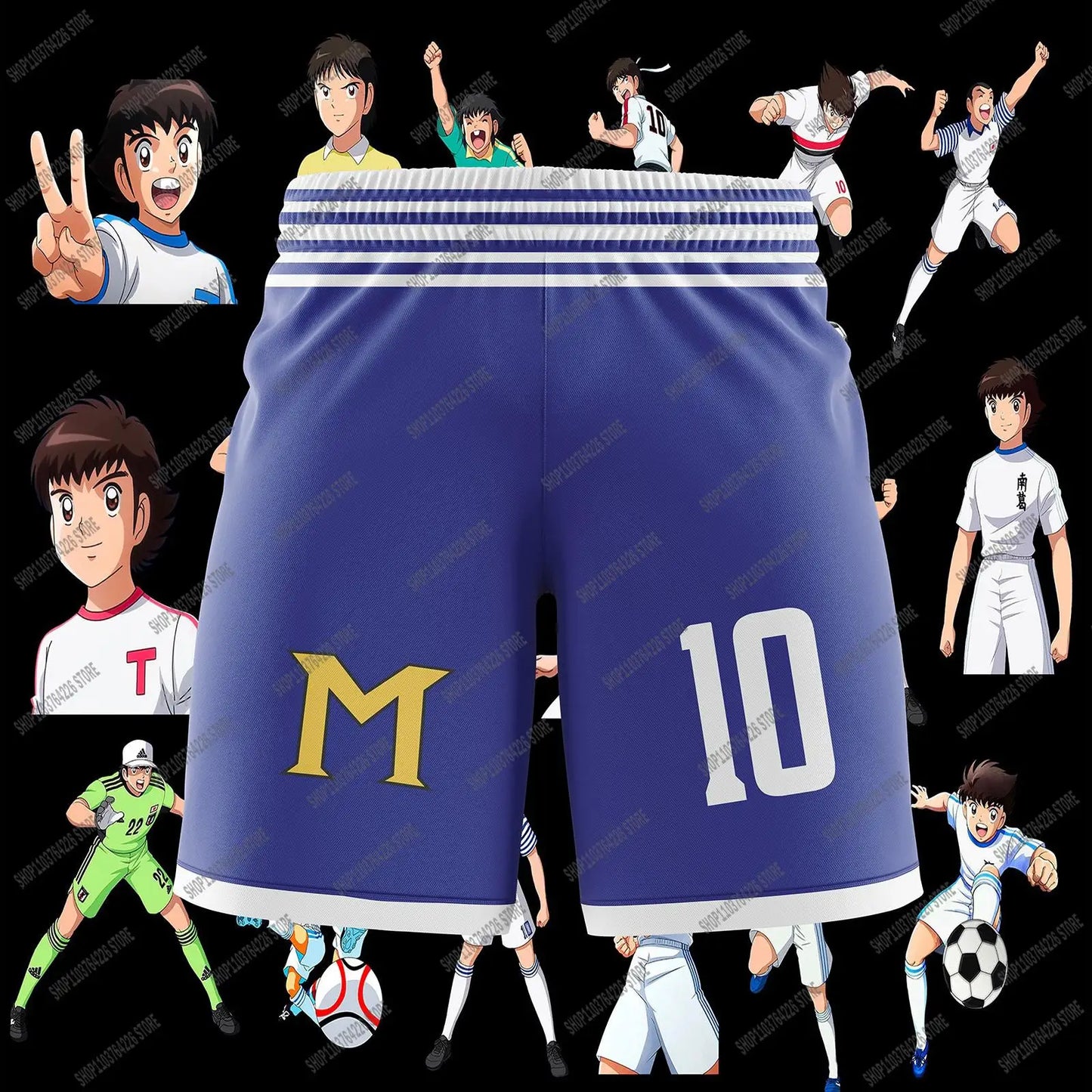 Captain Tsubasa Football Team Beach Pants