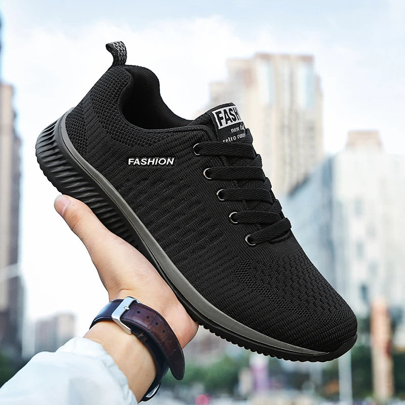 Men’s Lightweight Running Sneakers – Breathable Lace-Up (Size 46+)
