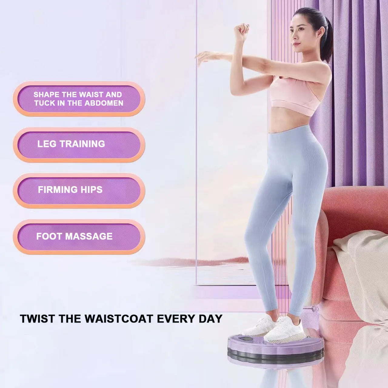 Waist Twisting Balance Disc with Magnetic Massage