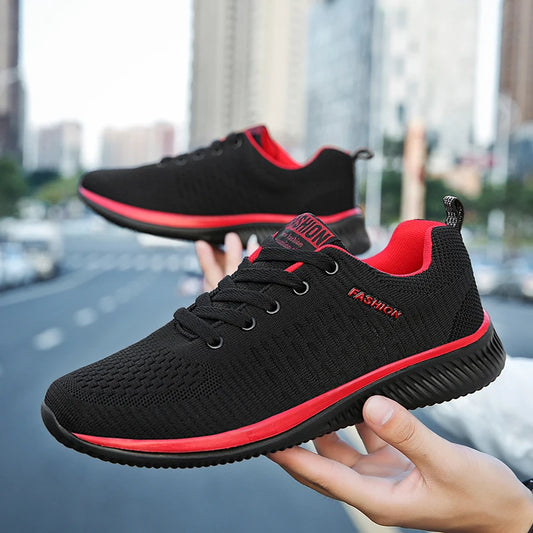 Men’s Lightweight Running Sneakers – Breathable Lace-Up (Size 46+)