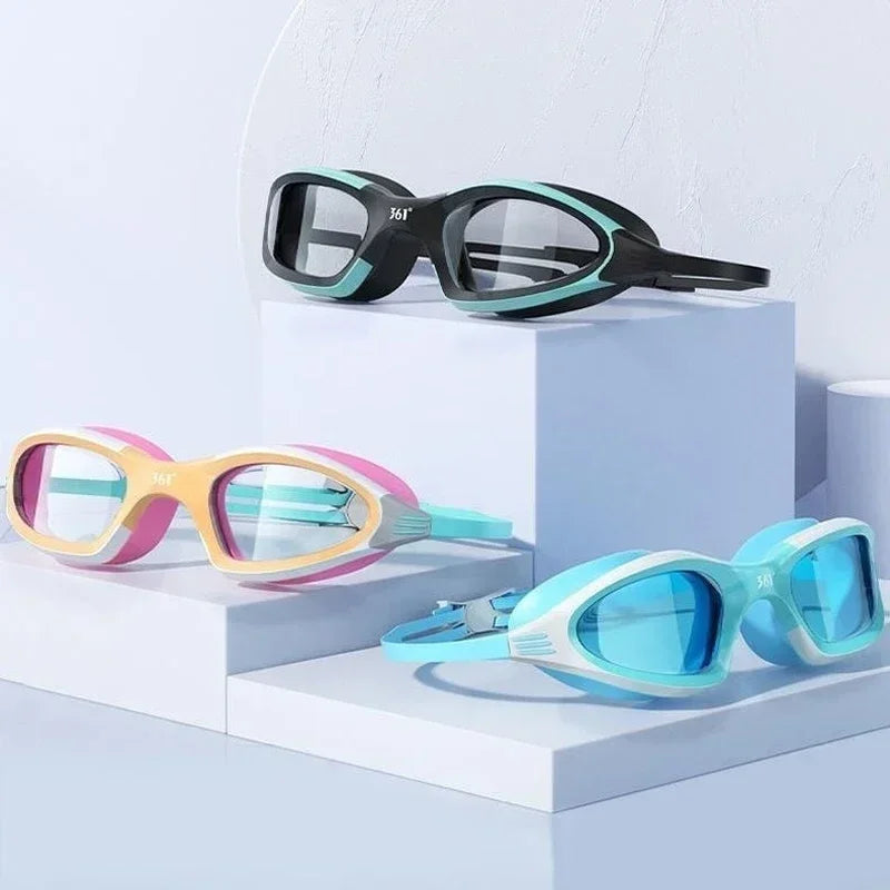 Pro Swim Goggles & Silicone Cap Set – Anti-Fog & Waterproof