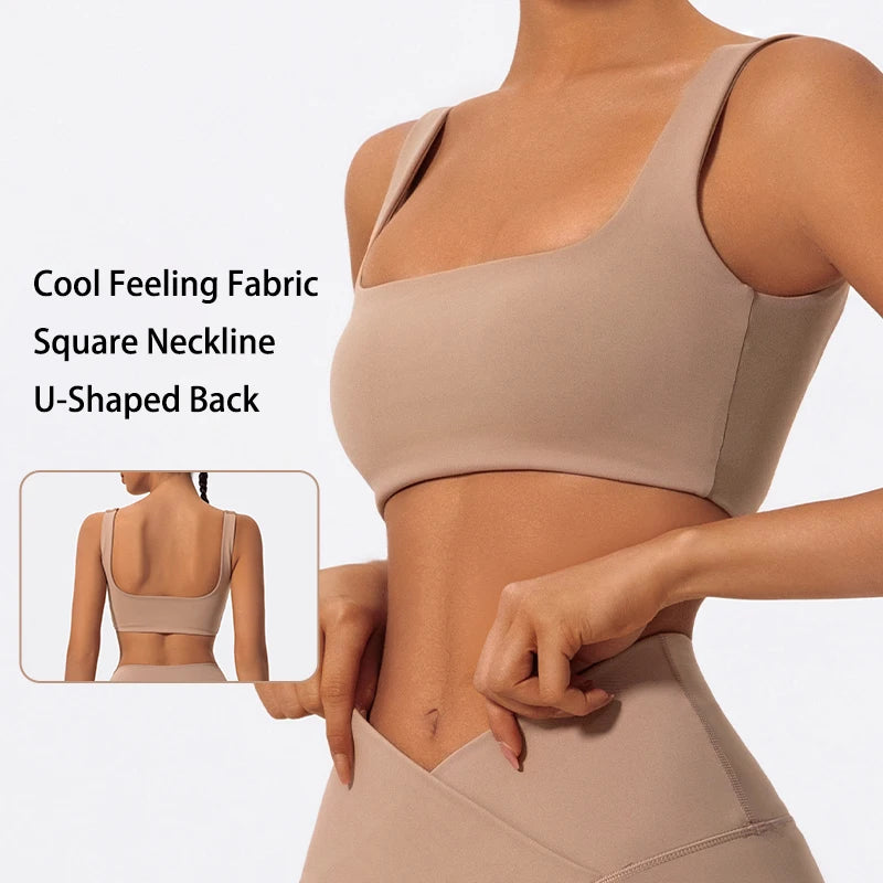 Ctenkevet Women's Shockproof Backless Sports Bra