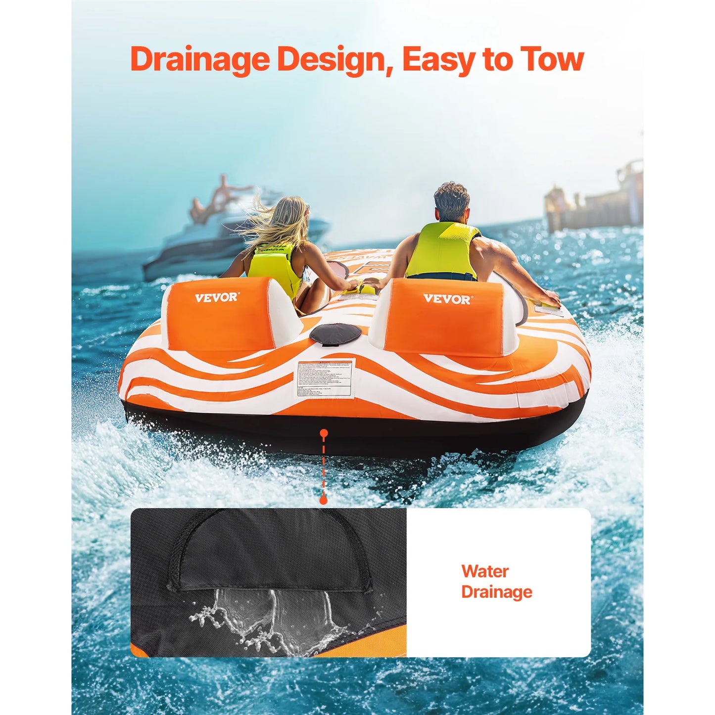 VEVOR 2-Person Inflatable Towable Boat Tubes