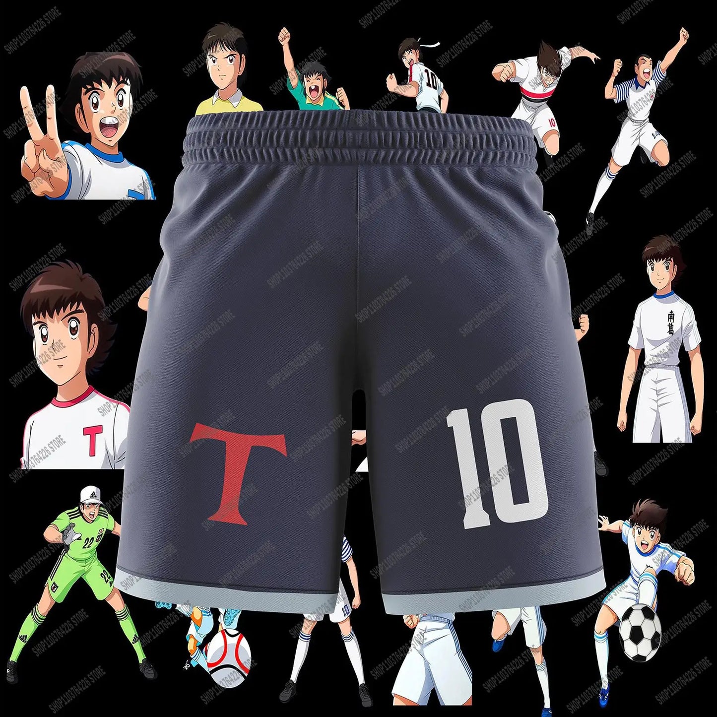 Captain Tsubasa Football Team Beach Pants
