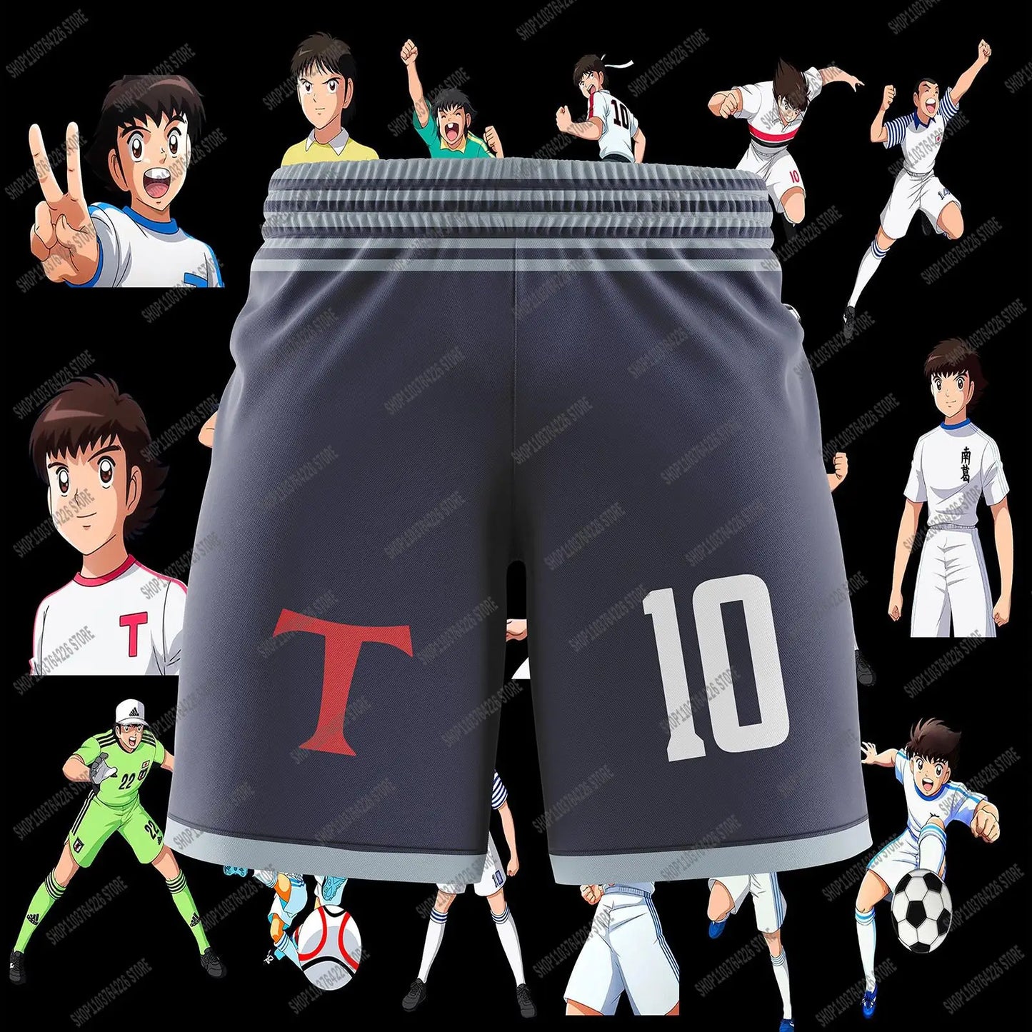 Captain Tsubasa Football Team Beach Pants