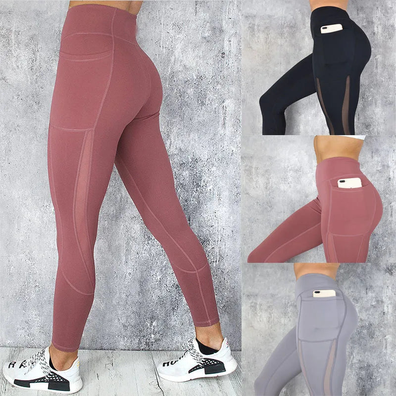 Women's Gym Yoga Pants with Side Pockets