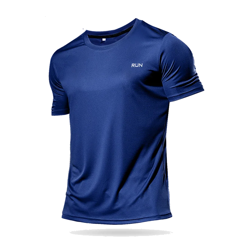 Men’s Multicolor Sports T-Shirt – Quick-Dry Gym Wear