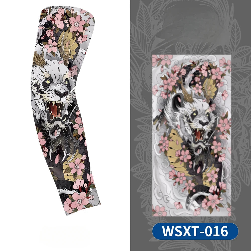 Tattoo Print UV Protection Arm Sleeves – Cooling & Quick-Dry (Unisex)