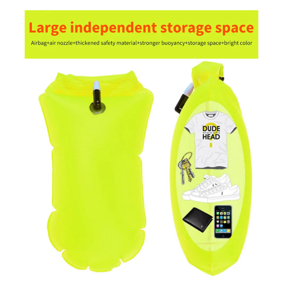 Outdoor Safety Swimming Buoy with Waist Belt – Multifunction Swim Float Bag