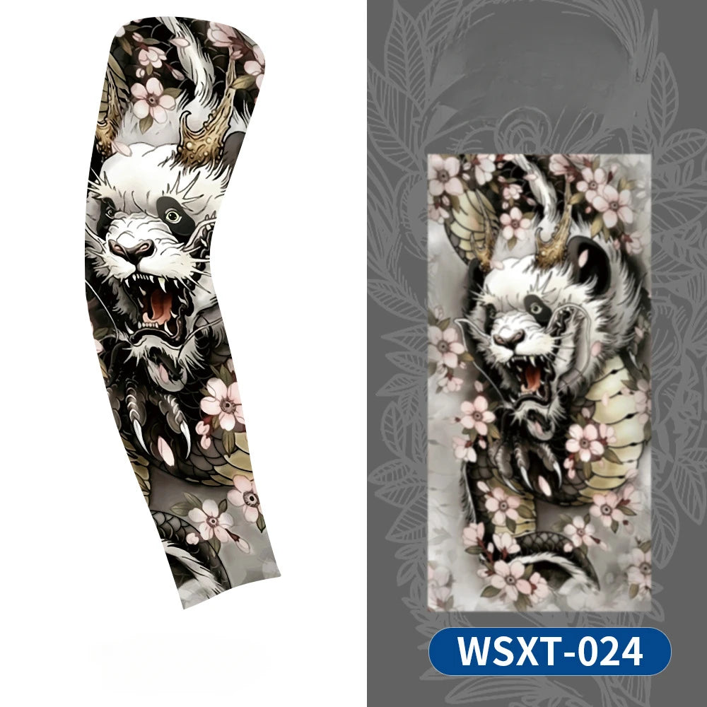Tattoo Print UV Protection Arm Sleeves – Cooling & Quick-Dry (Unisex)
