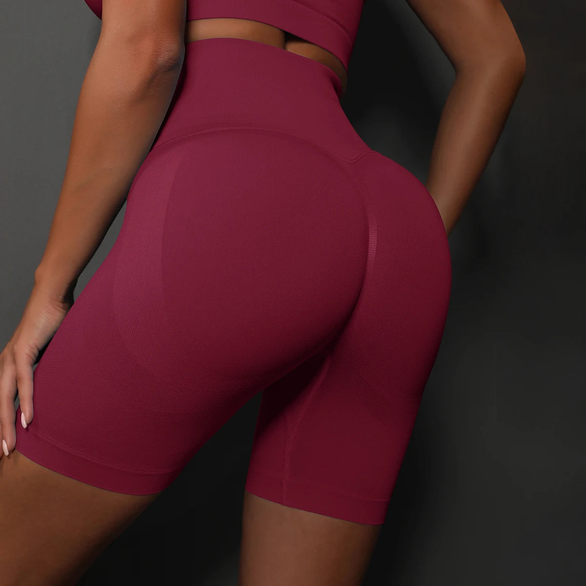 Women’s Seamless High-Waist Push-Up Yoga Shorts