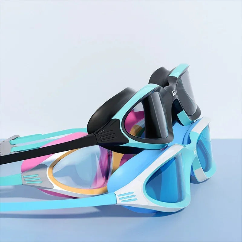 Pro Swim Goggles & Silicone Cap Set – Anti-Fog & Waterproof