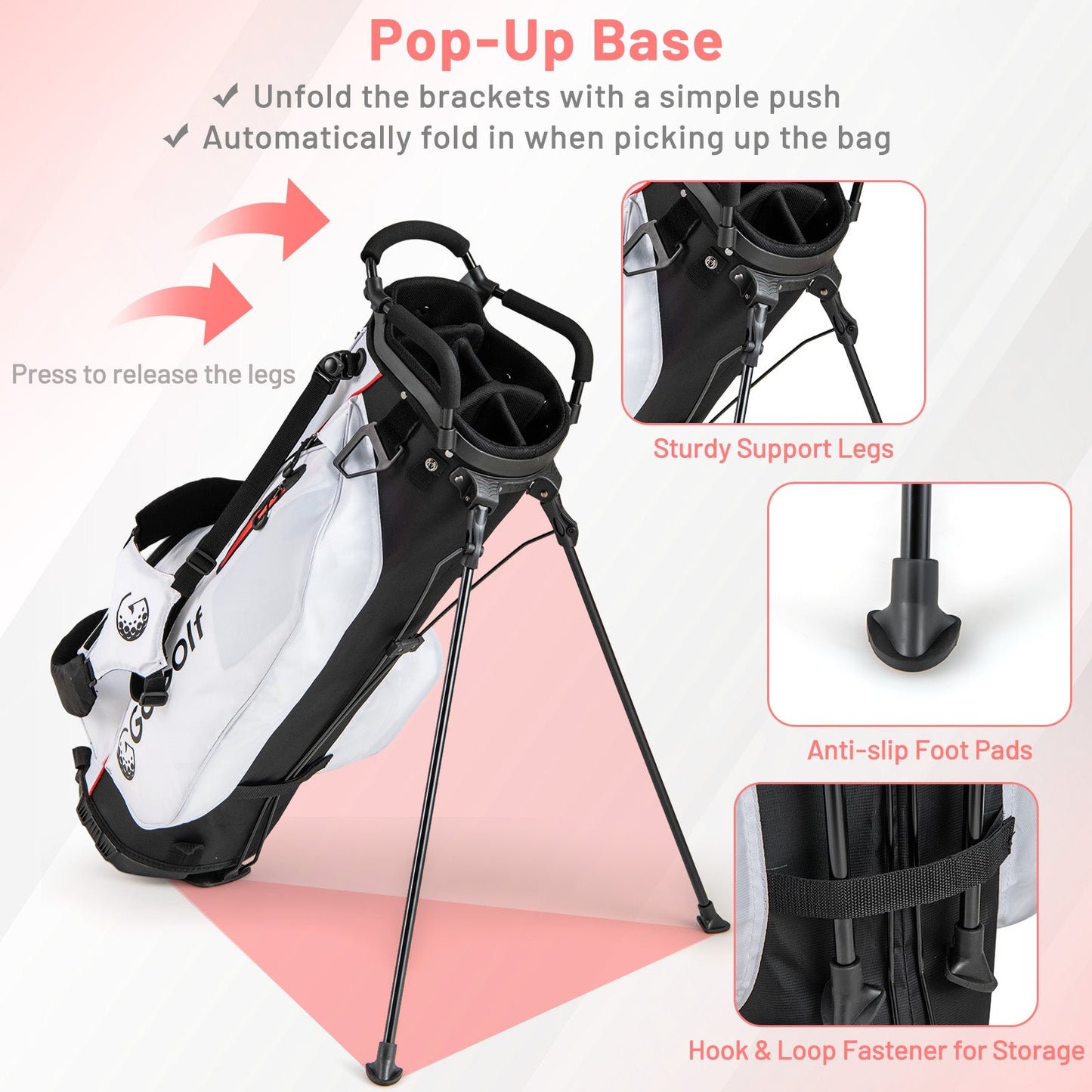 Women’s Complete Golf Club Set with Bag – Red