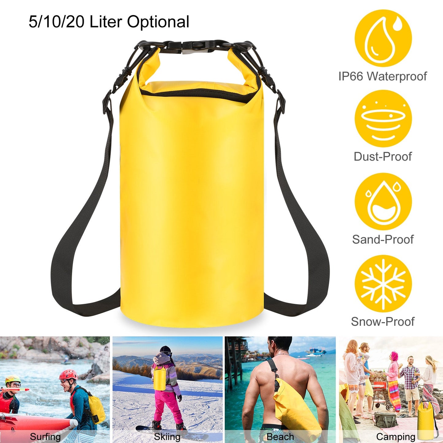Waterproof Roll-Top Dry Bag Backpack