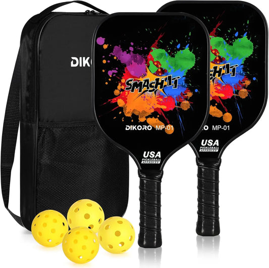 DIKORO Pickleball Paddle Set with 4 Balls