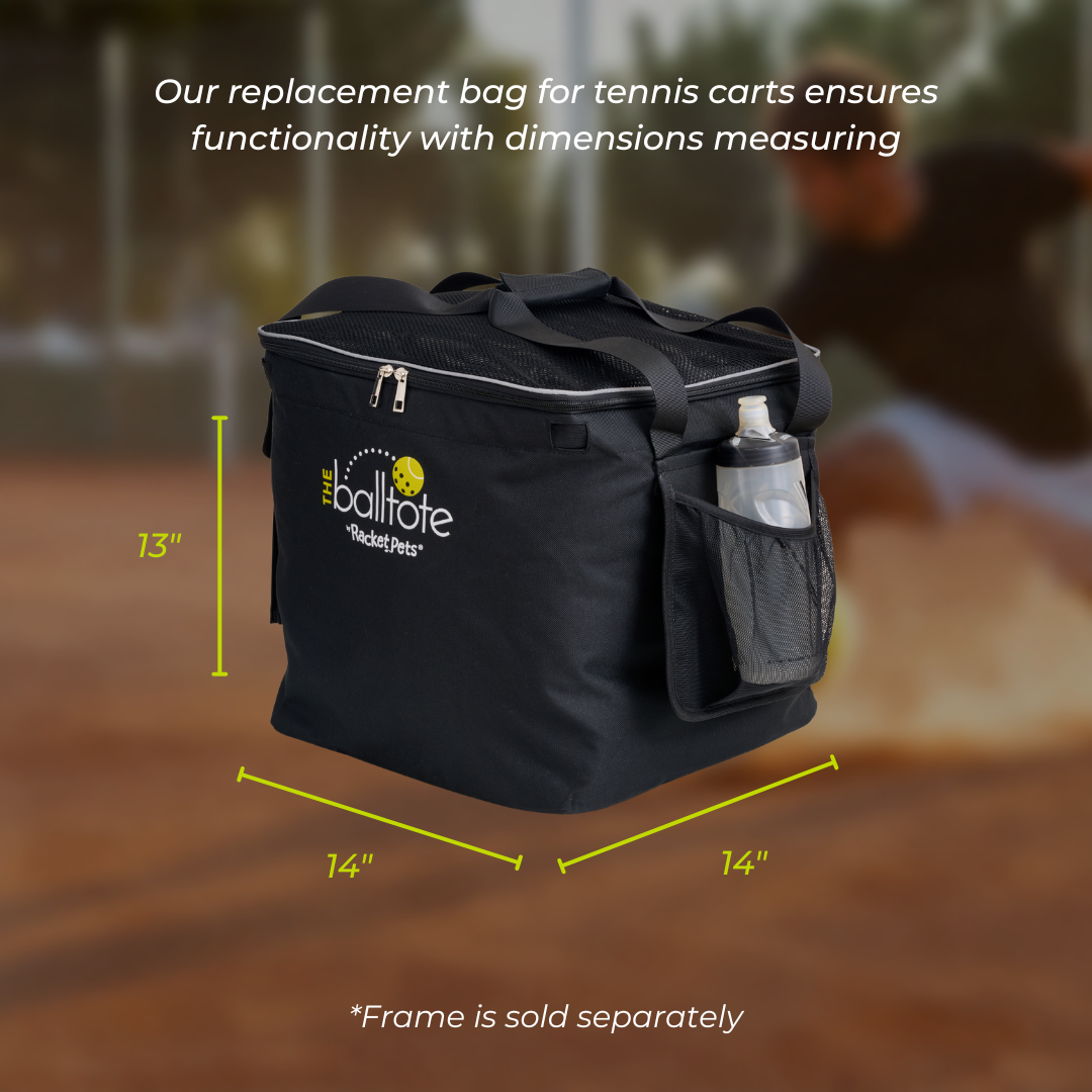 tennis ball cart, pickleball cart, ball tote bag, coaching equipment, tennis training cart, pickleball training gear, portable sports cart, ball storage tote, coaching tools, court equipment cart