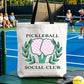 Pickleball Social Club Tote Bag, Cute Retro Girly Sporty Gift Shopper