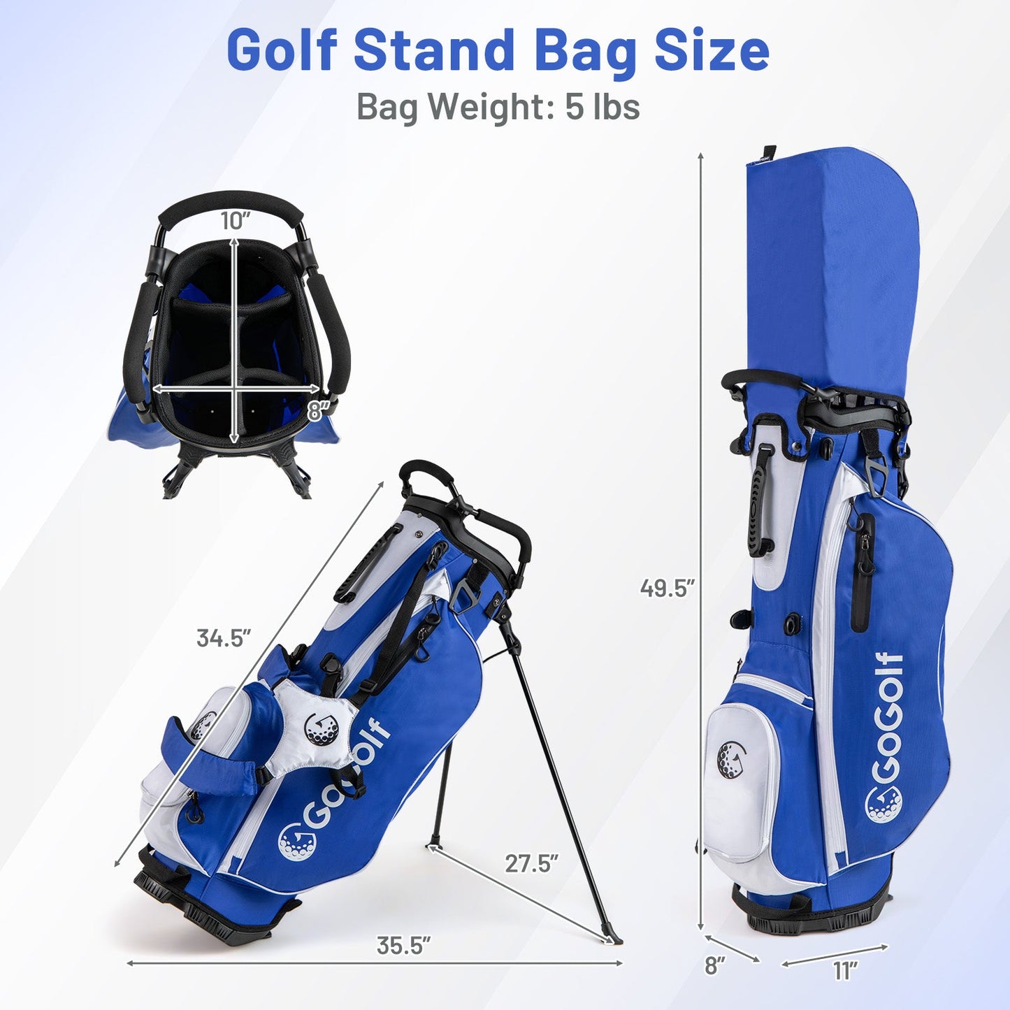 Men’s Complete Golf Club Set with Bag – Blue