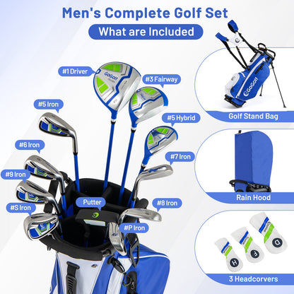 Men’s Complete Golf Club Set with Bag – Blue
