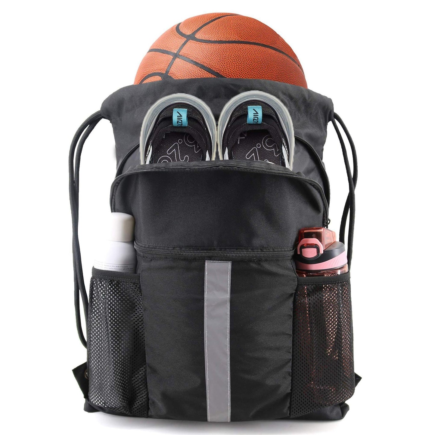 Multi-Sport Drawstring Backpack with Shoe Compartment