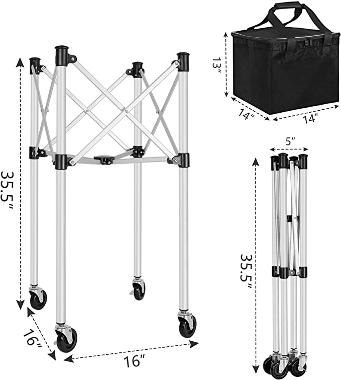 tennis ball cart, pickleball cart, ball tote bag, coaching equipment, tennis training cart, pickleball training gear, portable sports cart, ball storage tote, coaching tools, court equipment cart