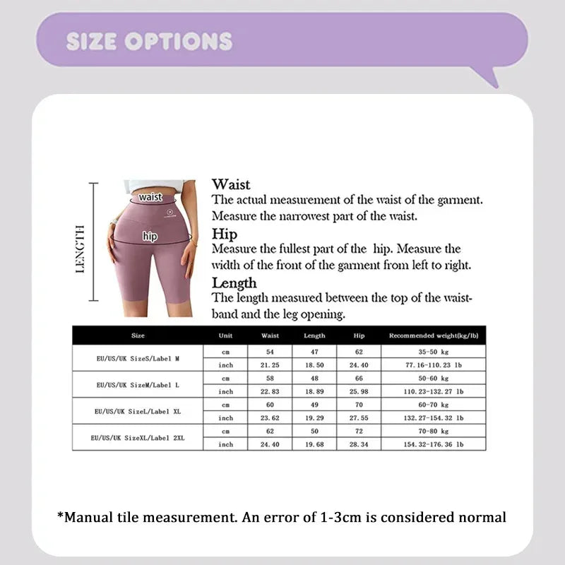 Women’s High Waist Gym & Cycling Shorts (M–XL)