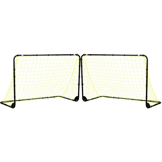 Sports 6' x 4' Black Folding Goal Value Bundle (Set of 2)