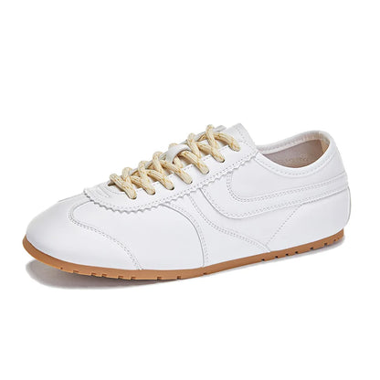 2025 Women’s German Trainer Sneakers – Retro Leather Lace-Up