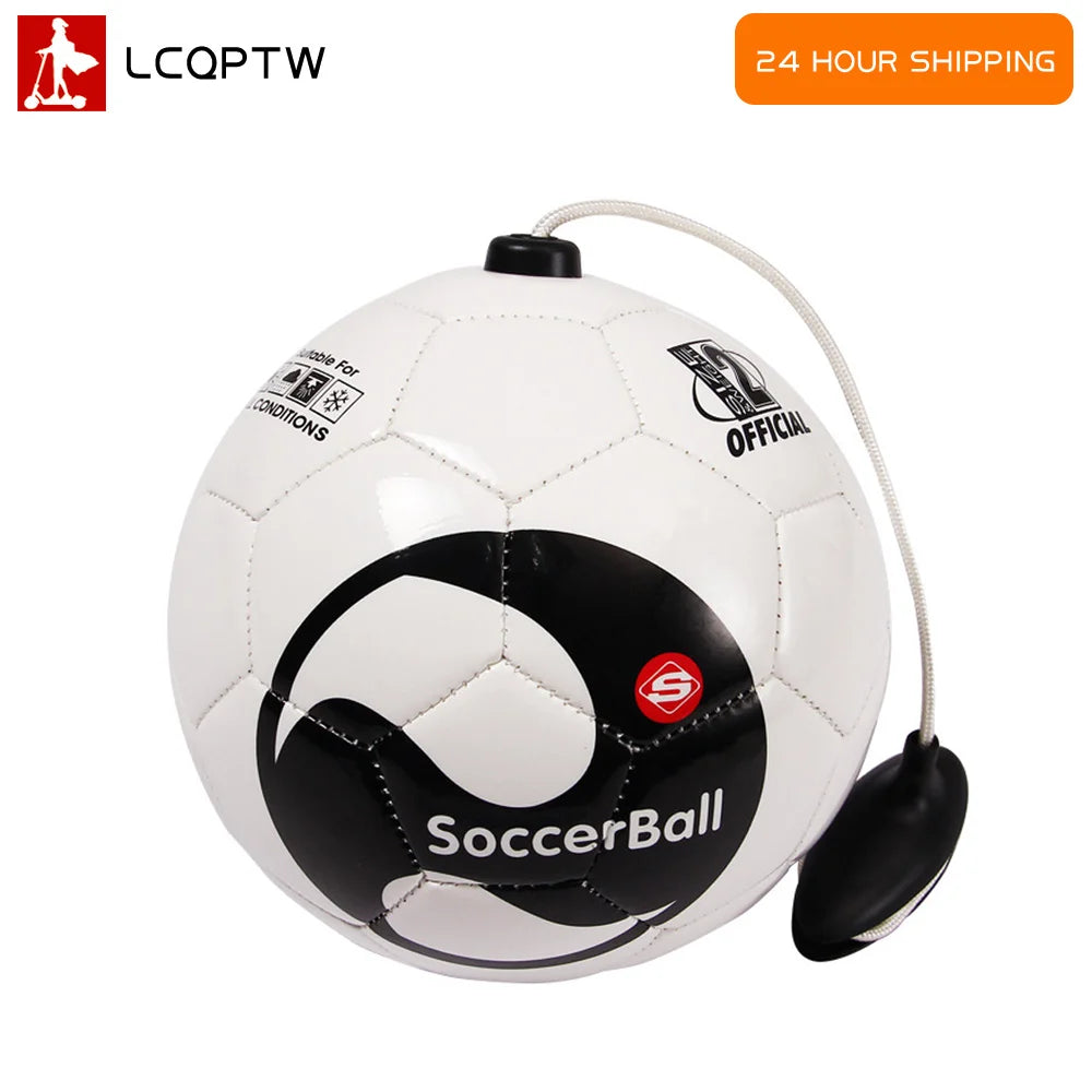 Beginner Soccer Training Ball with Kick Practice Belt – Size 2