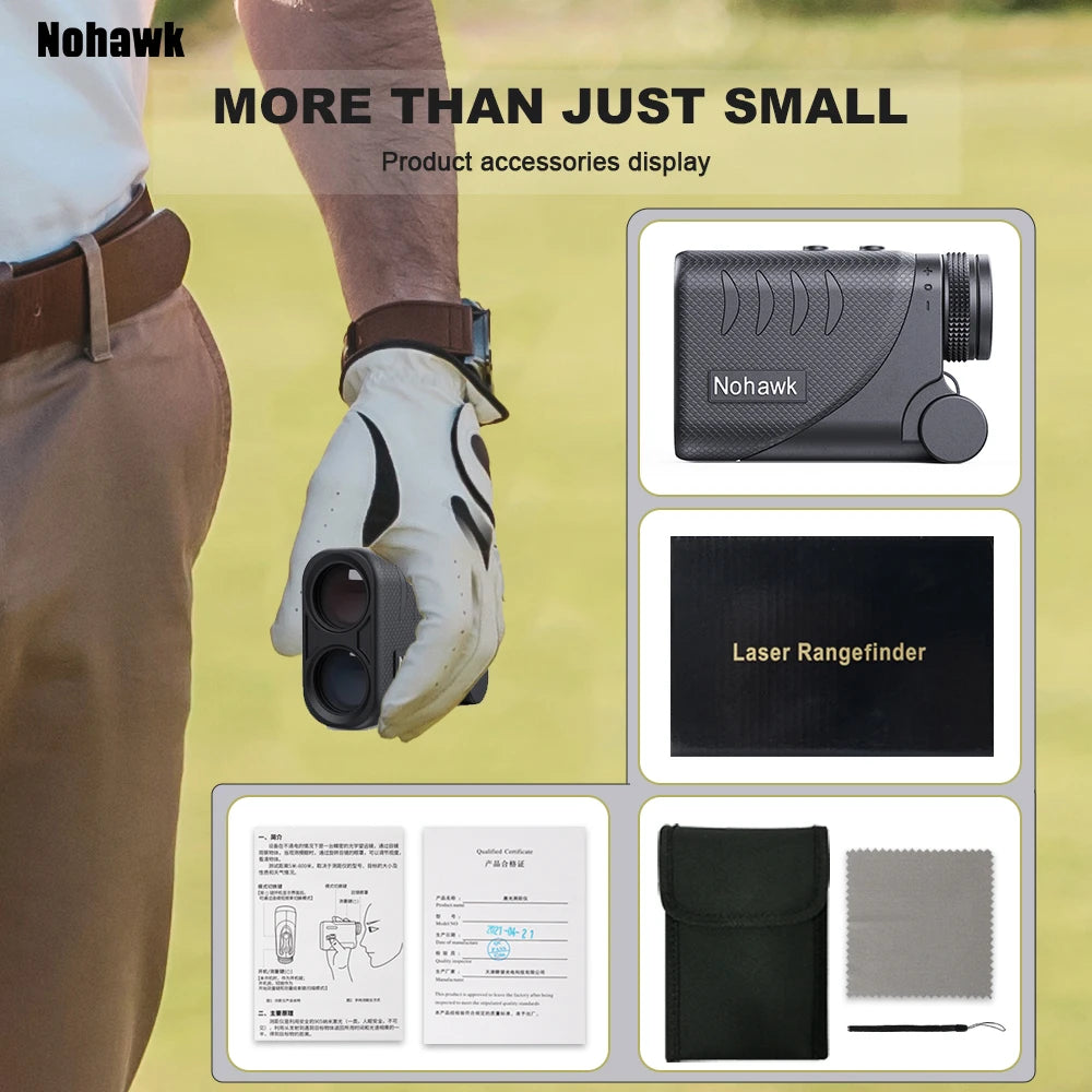 Nohawk Golf Laser Rangefinder – Flag-Lock & Slope Mode